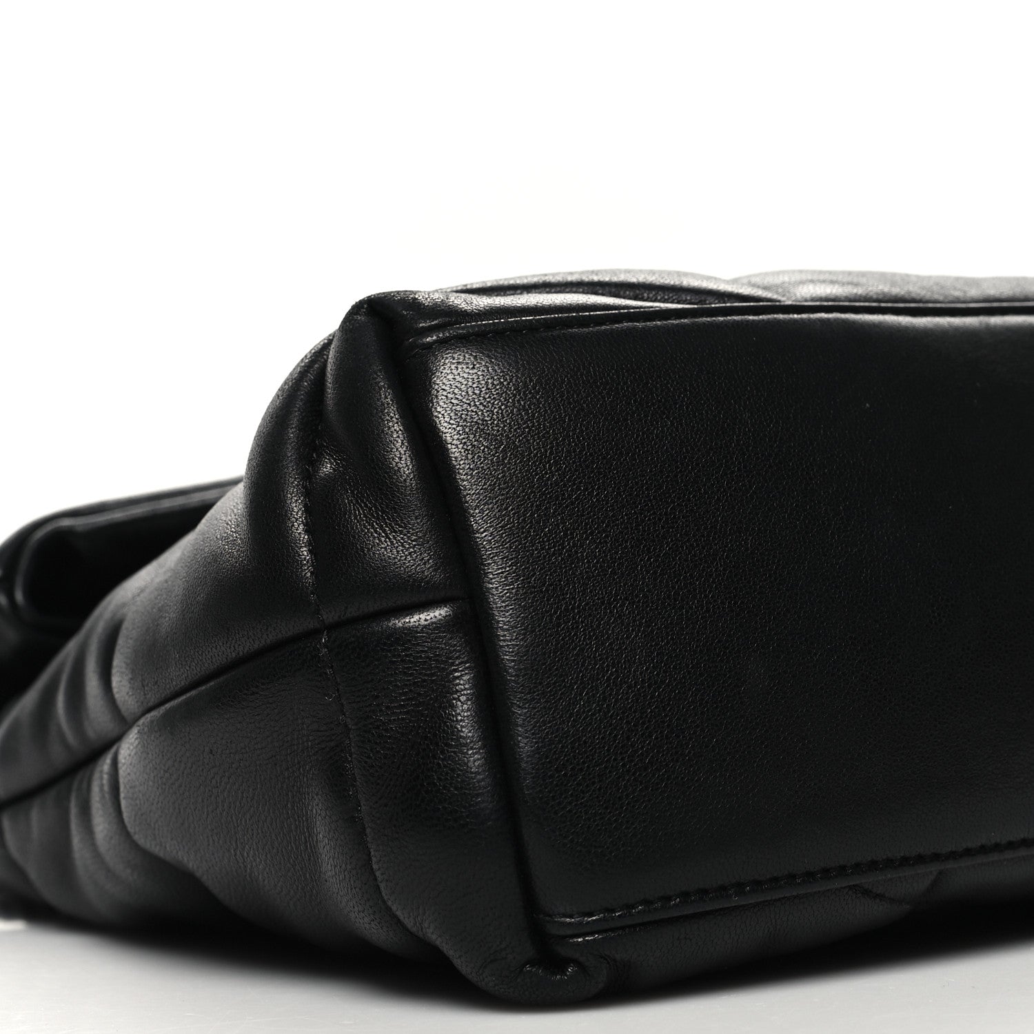 Saint Laurent Lambskin Quilted Small Loulou Puffer Monogram Chain Satchel Black 9 of 11