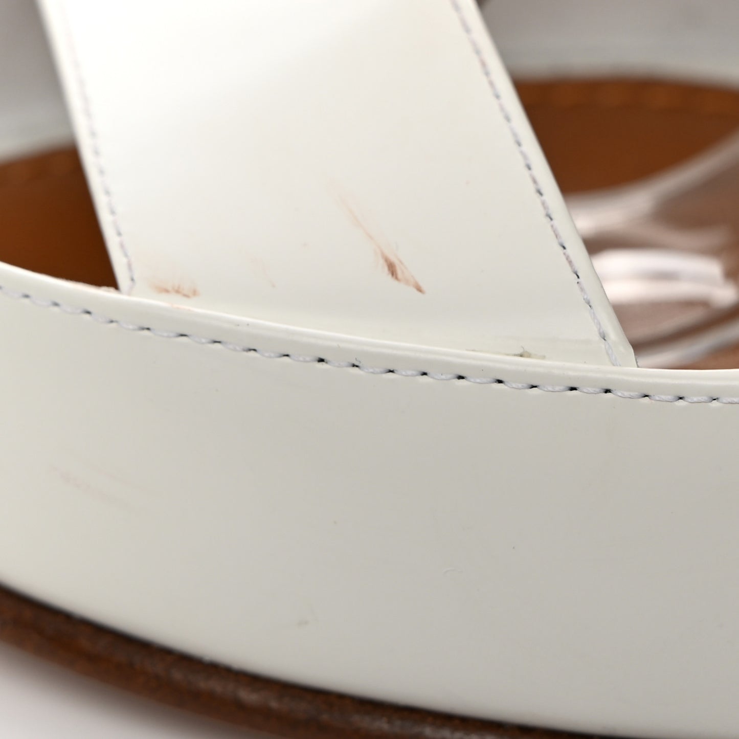 Calfskin Trinity 100 Sandals 38.5 White