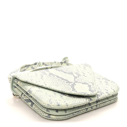 Bottega Veneta Snakeskin Mount Envelope Bag Green 4 of 9