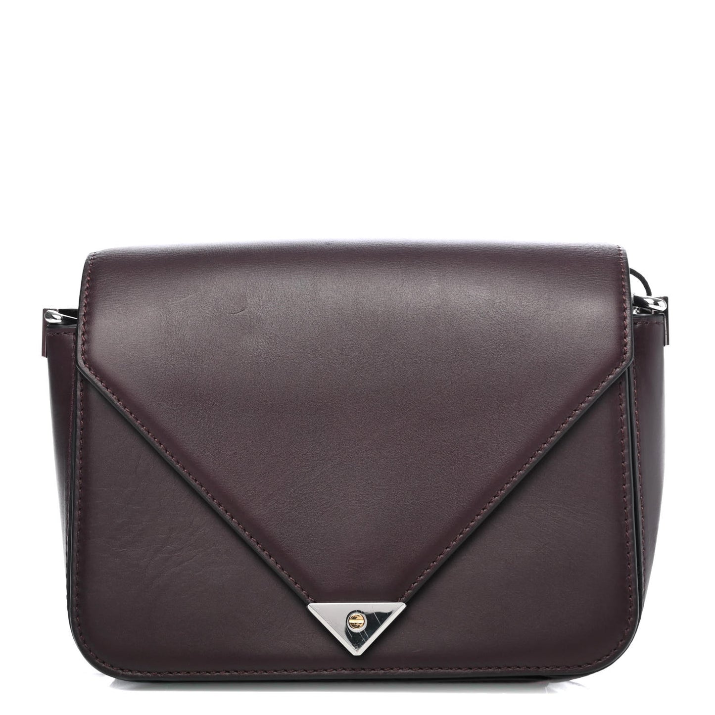 Calfskin Prisma Envelope Crossbody Oxblood