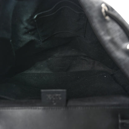 Gucci Soft GG Supreme Monogram Calfskin Web Double Buckle Backpack Black 5 of 10