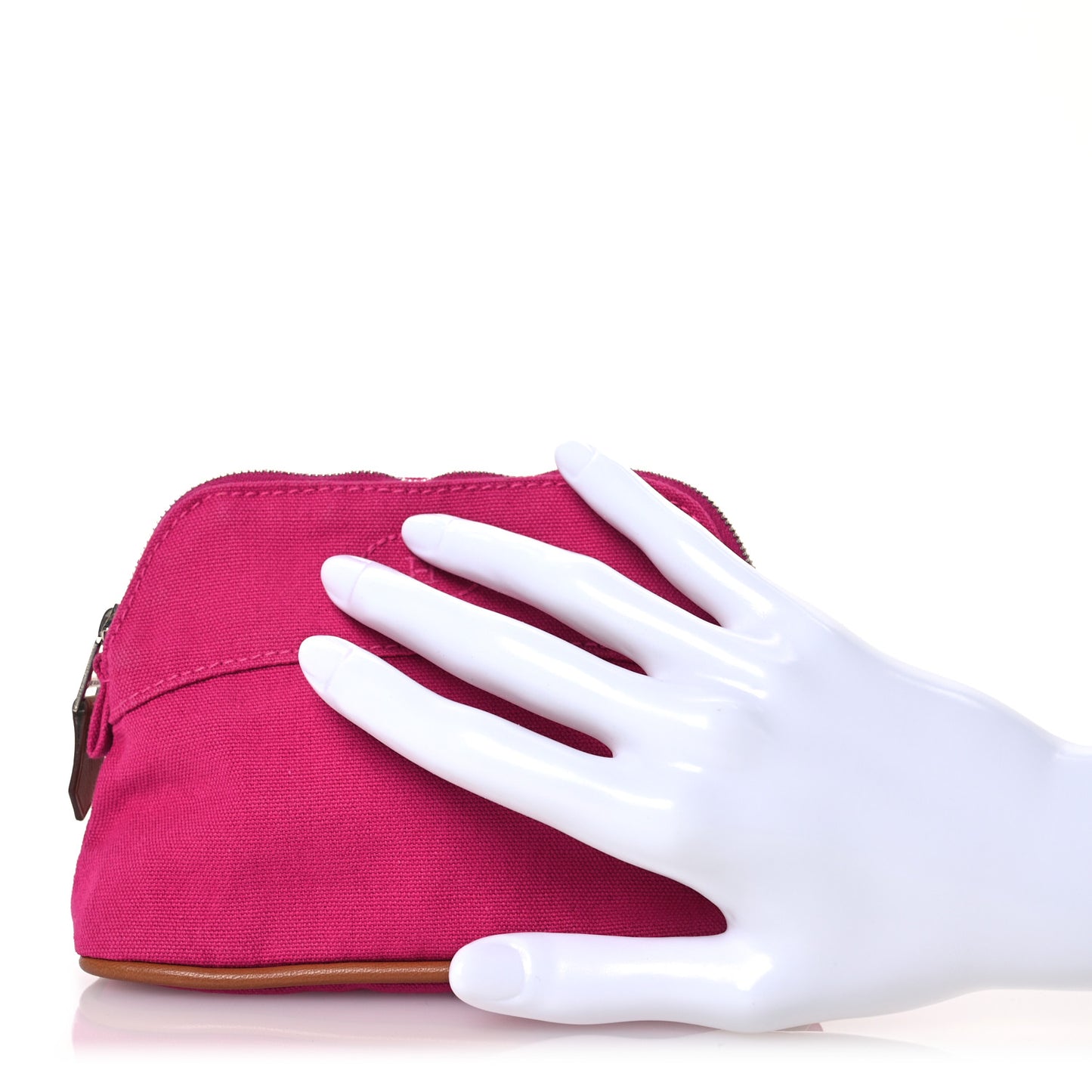 Cotton Canvas Mini Mini Bolide Travel Cosmetic Pouch Hibiscus