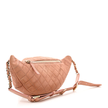 Chanel Calfskin Quilted Banane Waist Bag Fanny Pack Pink 3 of 17