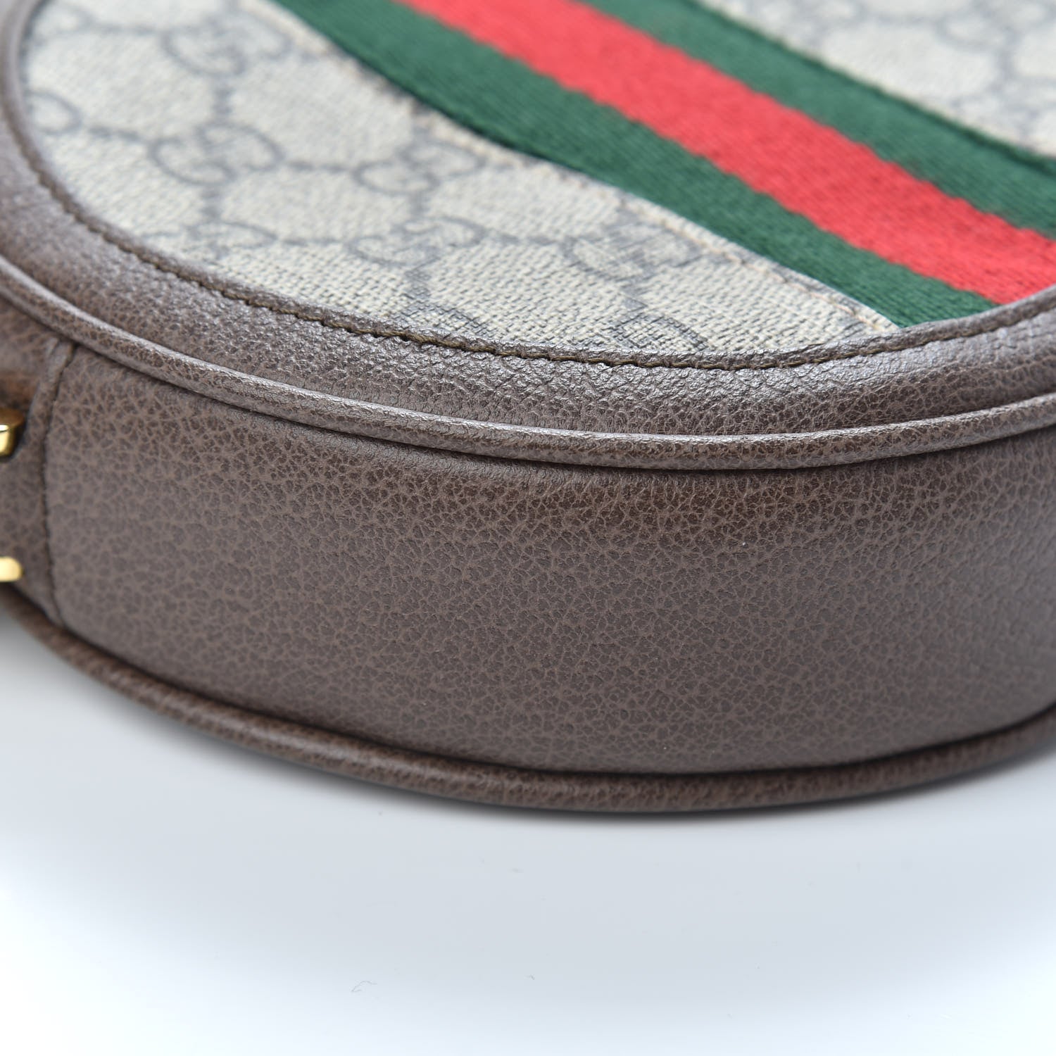 Gucci GG Supreme Monogram Web Ophidia Circle Wristlet Beige New Acero 7 of 8