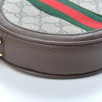 Gucci GG Supreme Monogram Web Ophidia Circle Wristlet Beige New Acero 7 of 8