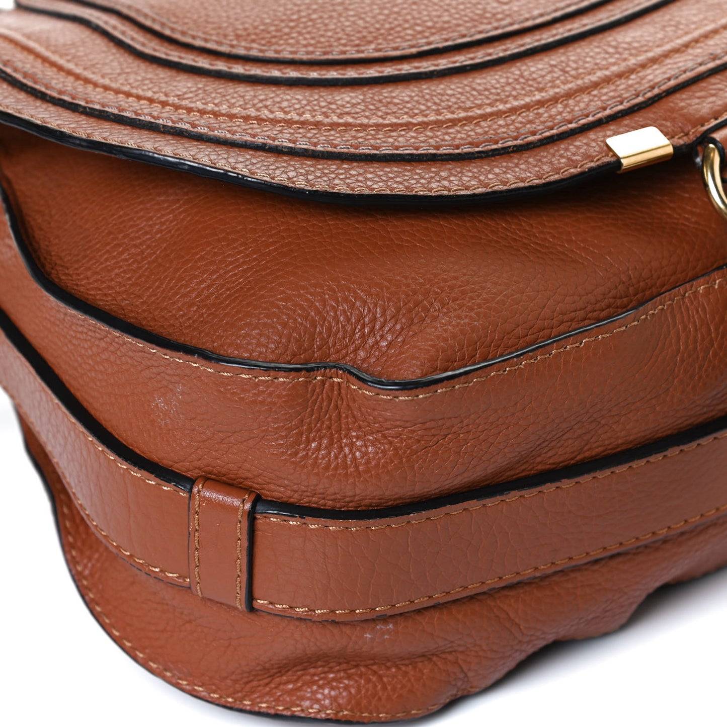 Calfskin Medium Marcie Round Crossbody Bag Tan