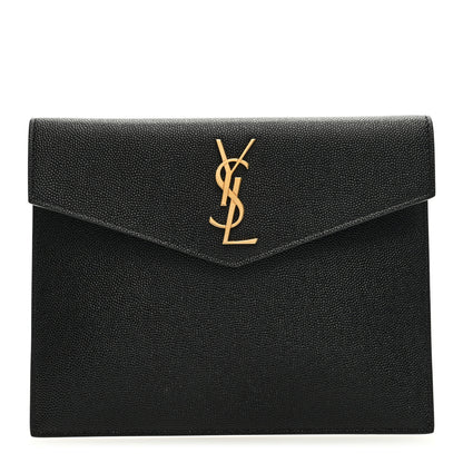 Saint Laurent Grain De Poudre Uptown Baby Pouch Black 1 of 6
