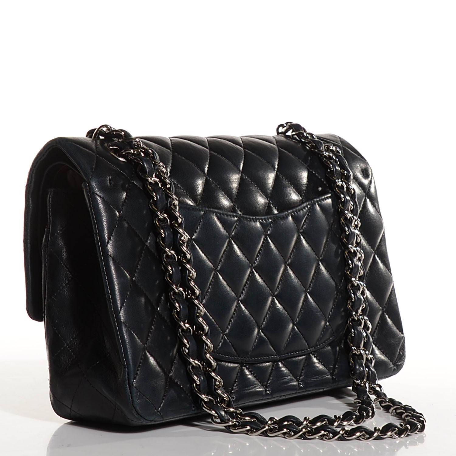 Chanel Lambskin Quilted Medium Double Flap Black 7 of 26