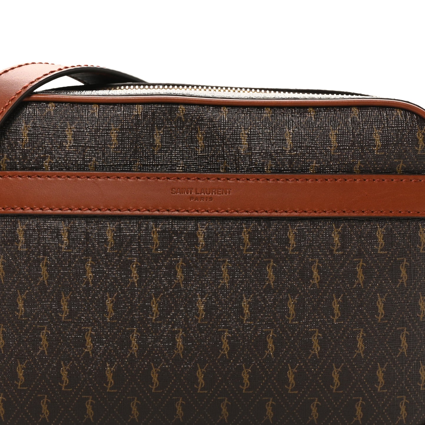 Canvas Smooth Calfskin Le Monogramme Camera Bag Chestnut