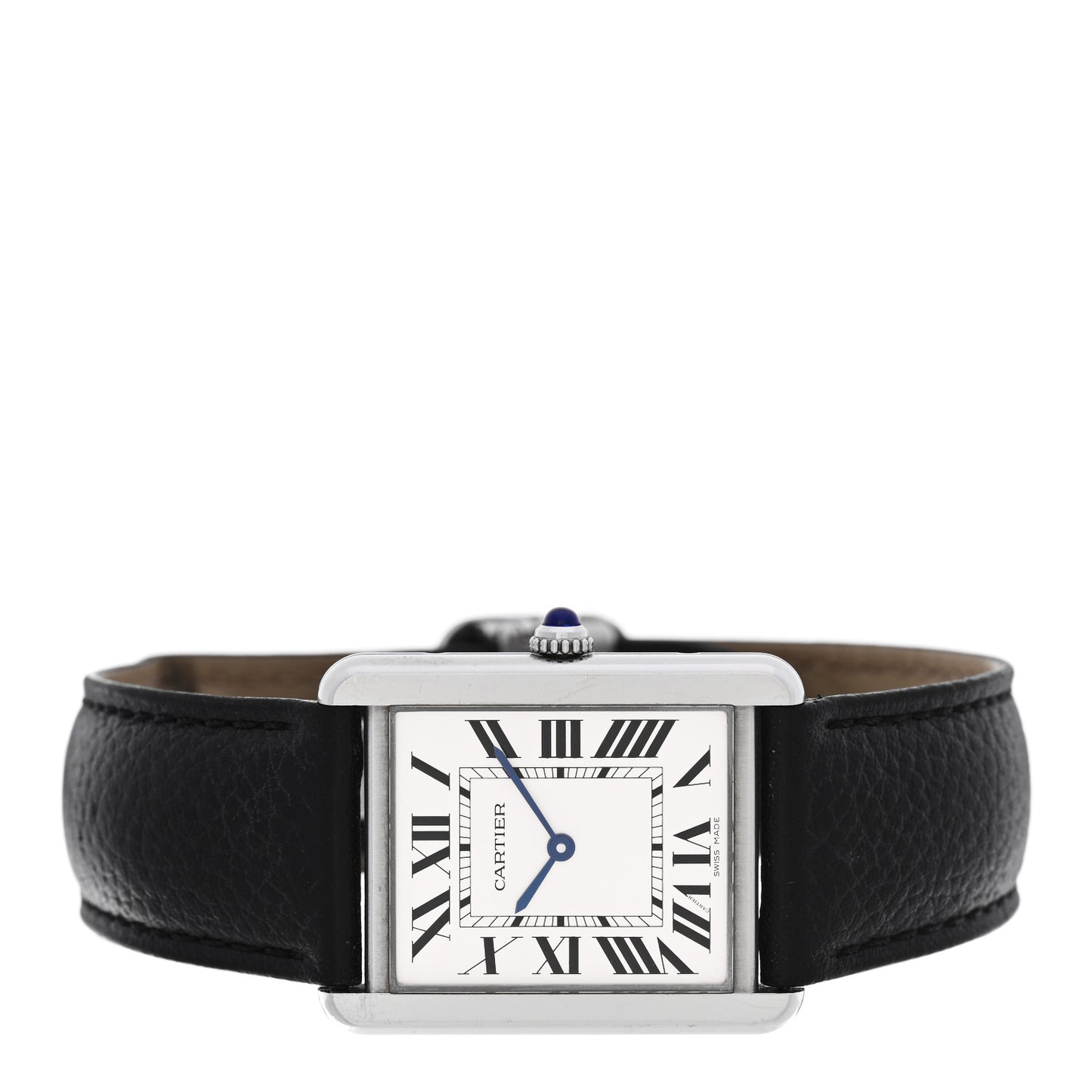 Stainless Steel Calfskin 27mm Tank Solo Quartz Watch