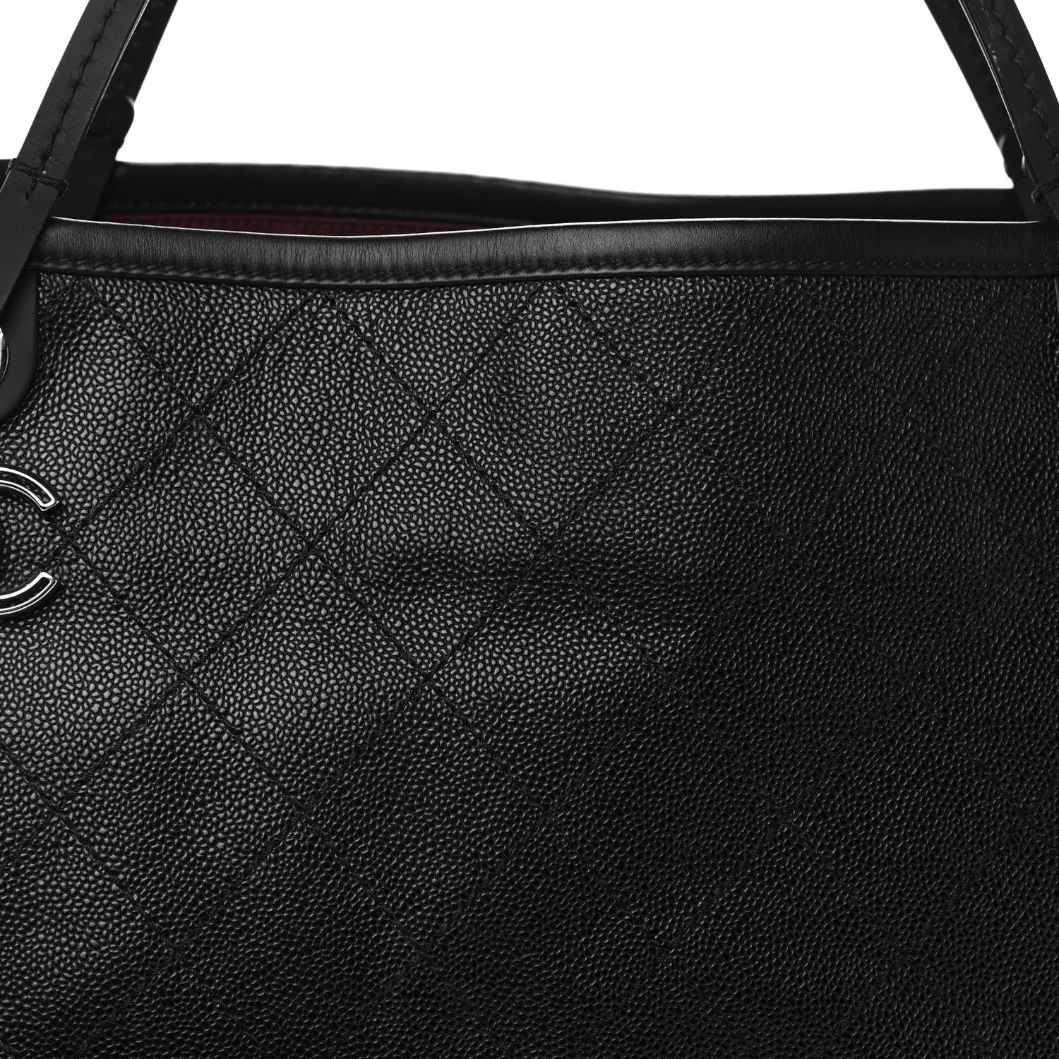Chanel Grained Calfskin Large Shopping Fever Tote Black 10 of 10