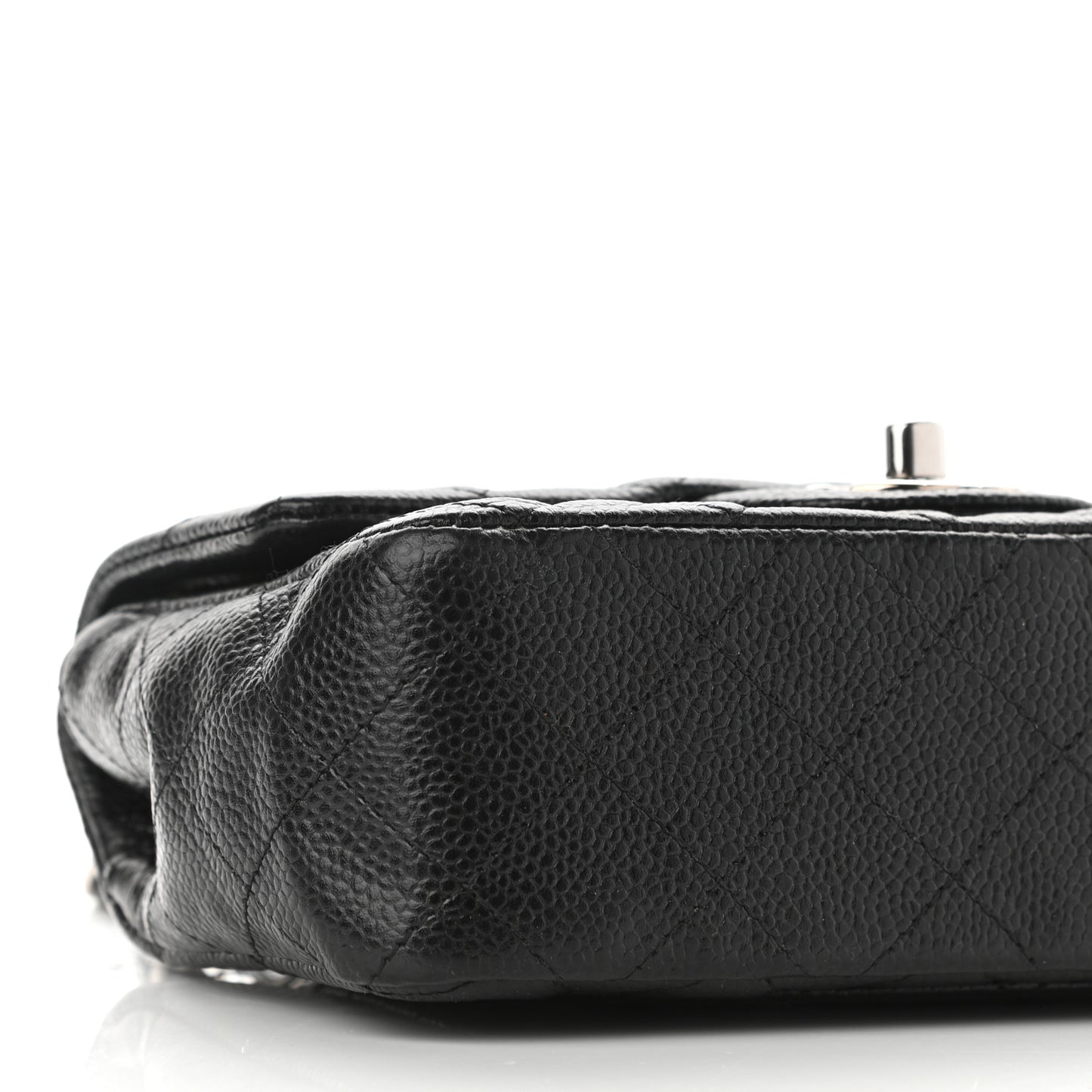 Caviar Quilted Mini Rectangular Flap Black