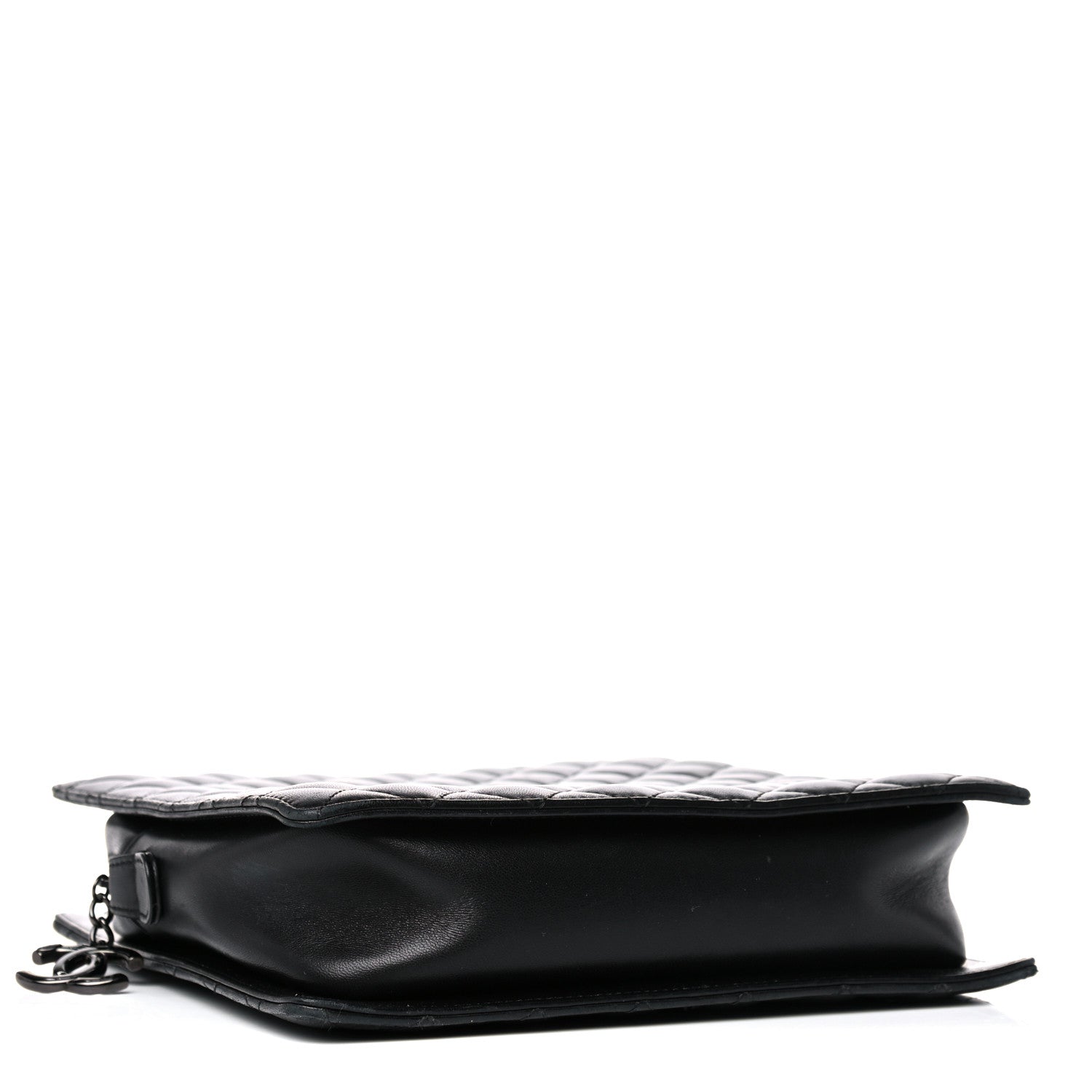 Chanel Lambskin Quilted Square Shopping Tote So Black 4 of 13