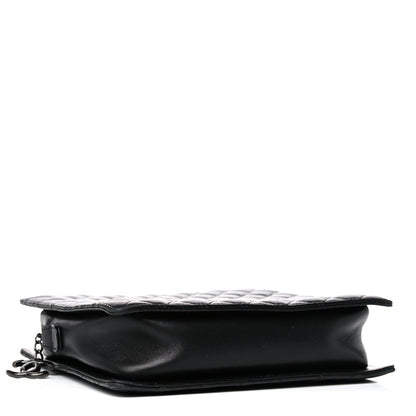 Chanel Lambskin Quilted Square Shopping Tote So Black 4 of 13