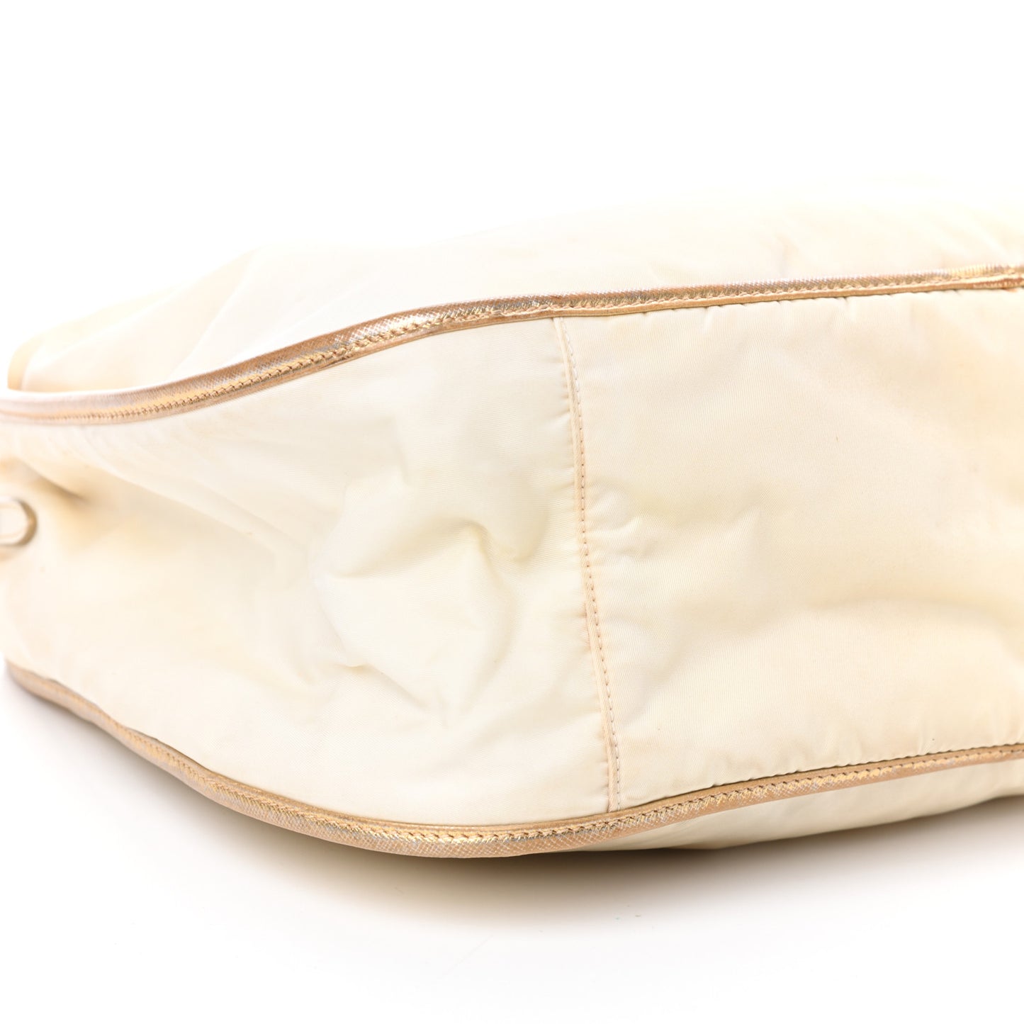 Tessuto Nylon Saffiano Shoulder Bag White