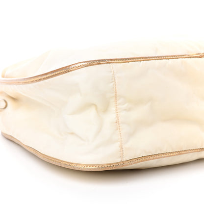 Prada Tessuto Nylon Saffiano Shoulder Bag White 8 of 9