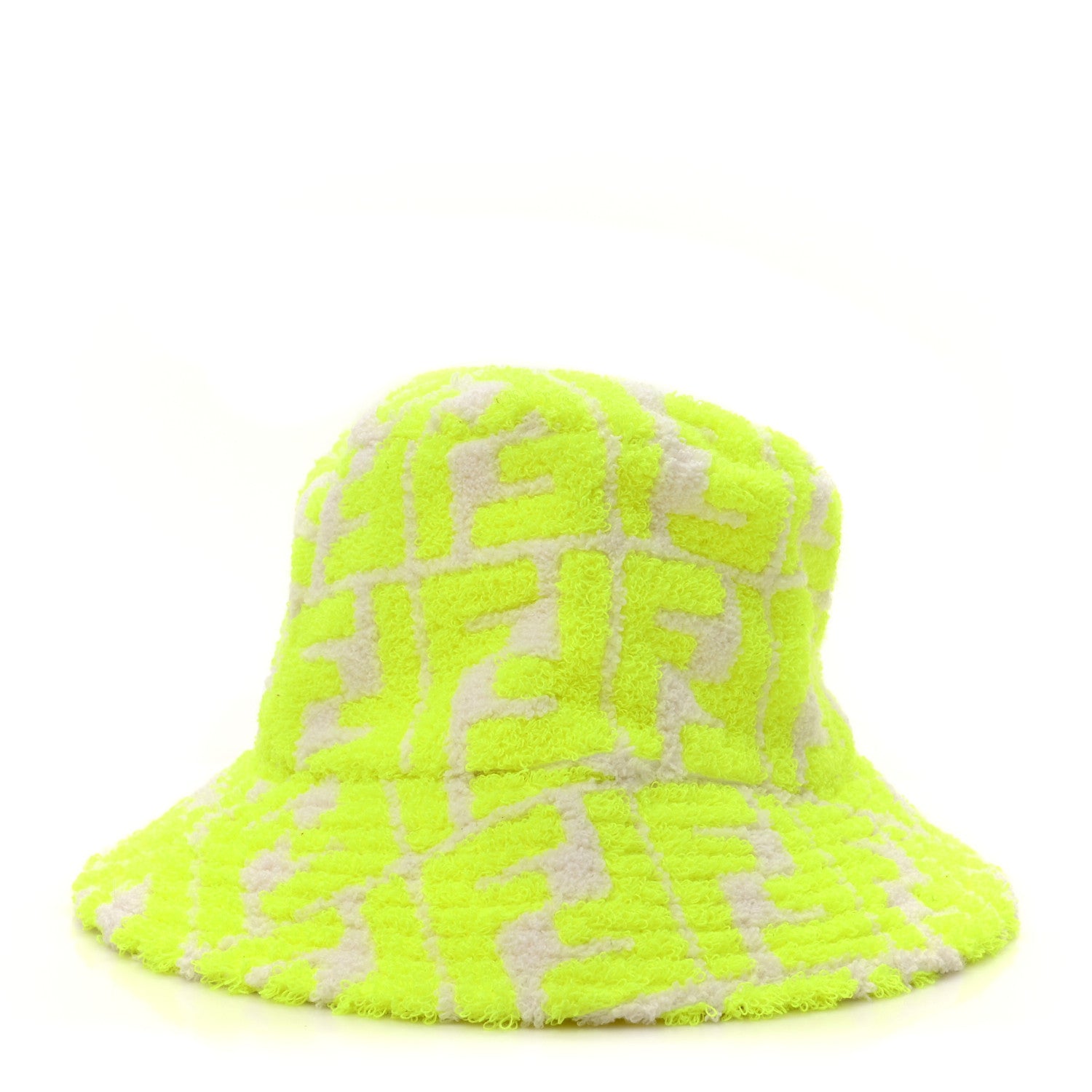 Fendi Terrycloth Embroidered Bucket Hat S Yellow 5 of 8