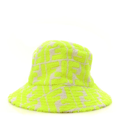 Fendi Terrycloth Embroidered Bucket Hat S Yellow 5 of 8