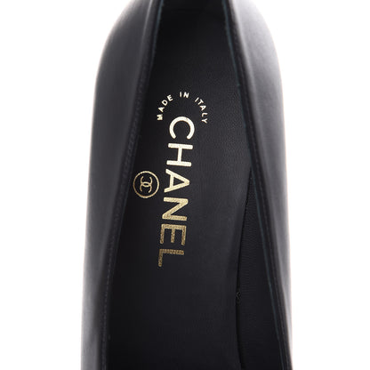 Chanel Lambskin Grosgrain Cap Toe Pumps 40 Black 6 of 9