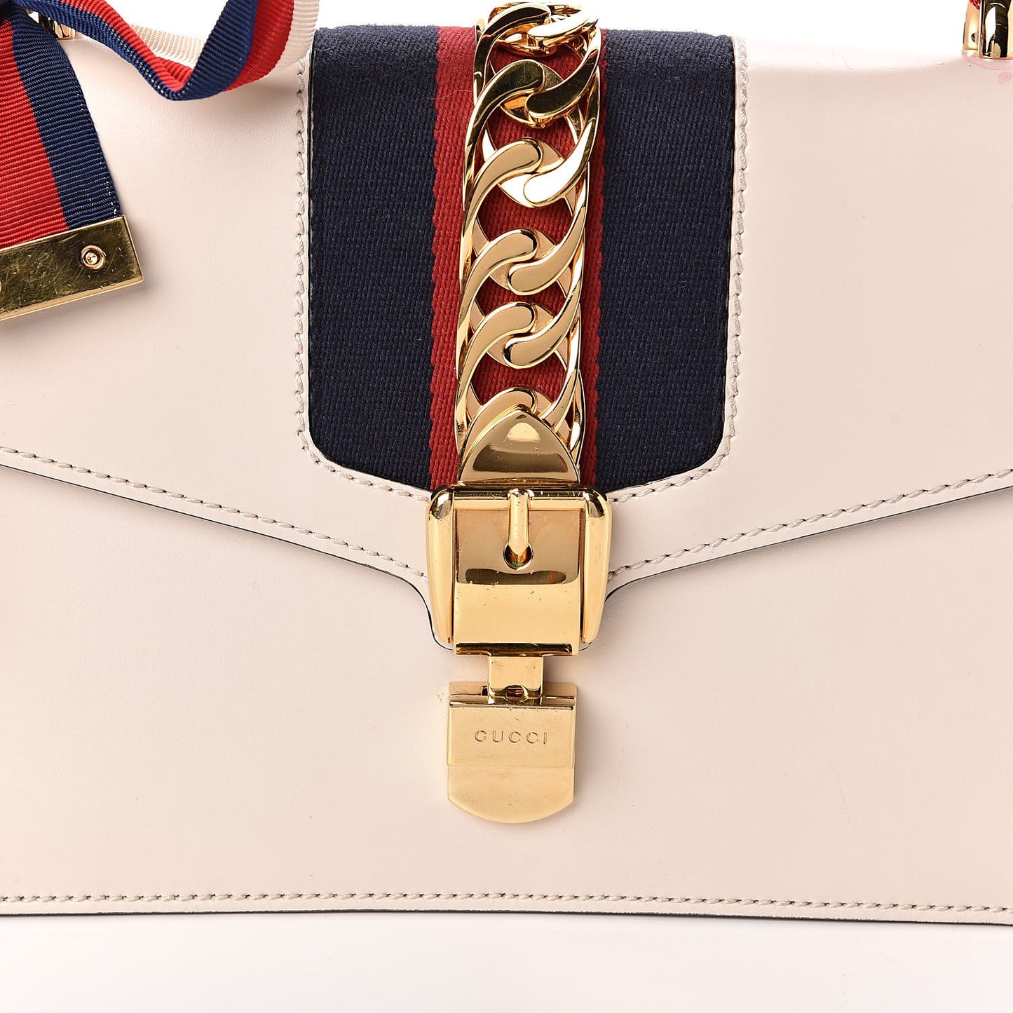 Calfskin Small Sylvie Shoulder Bag Off White