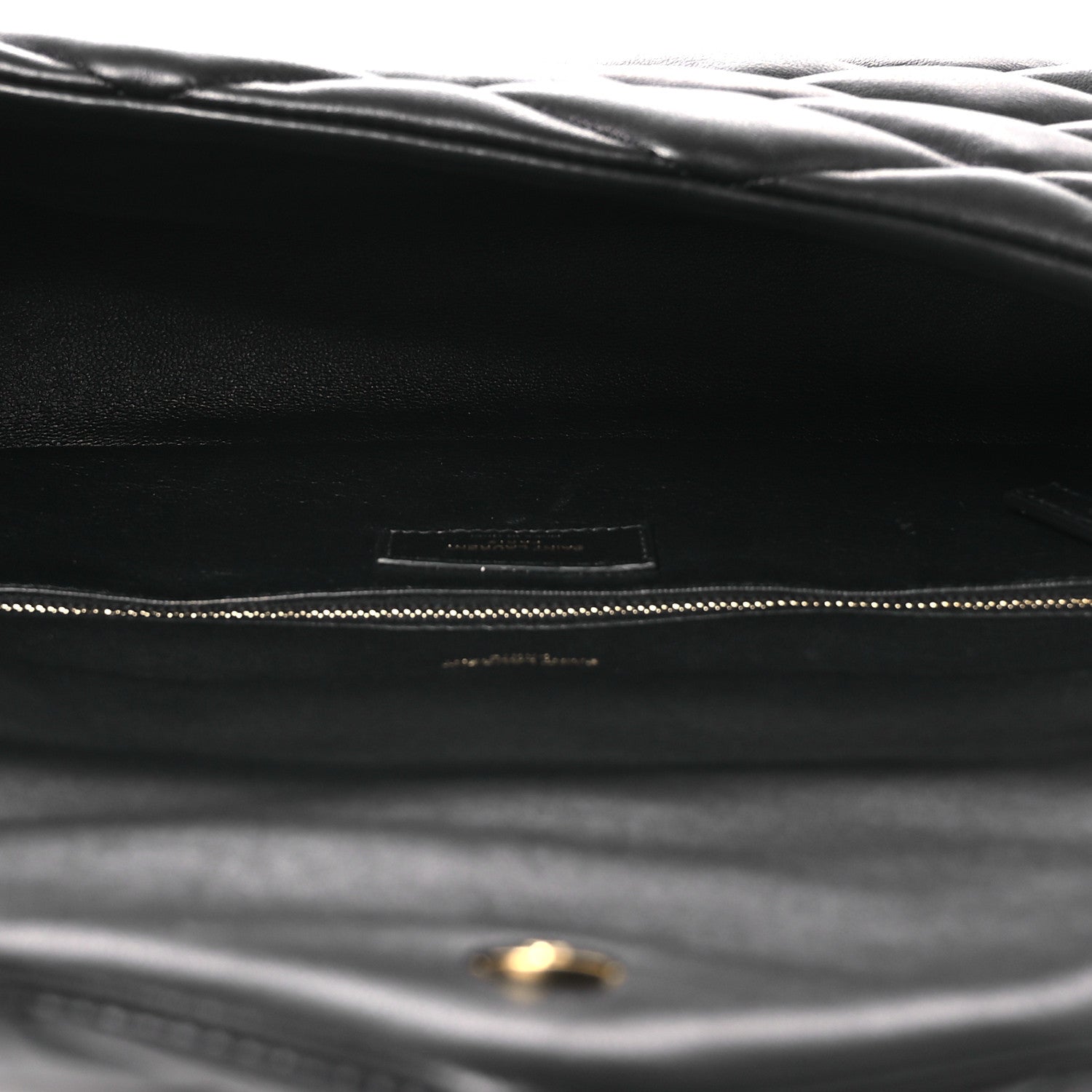 Saint Laurent Lambskin Quilted Sade Puffer Envelope Clutch Black 5 of 11