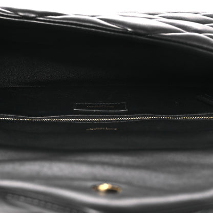 Saint Laurent Lambskin Quilted Sade Puffer Envelope Clutch Black 5 of 11