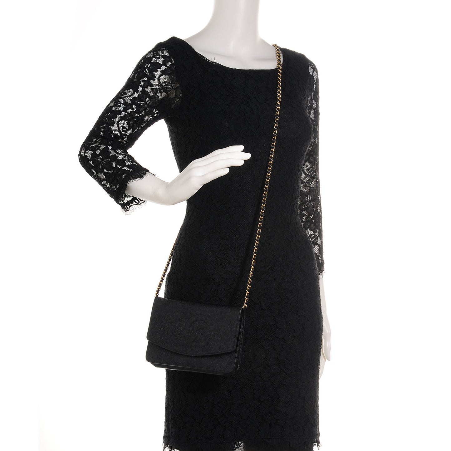 Caviar Timeless CC Wallet on Chain WOC Black