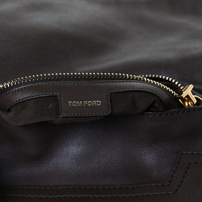 Tom Ford Pebbled Calfskin Large Jennifer Dark Brown 7 of 11