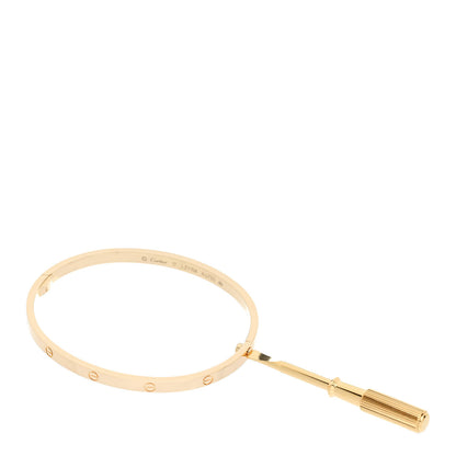 Cartier 18K Yellow Gold Small LOVE Bracelet 17 3 of 5