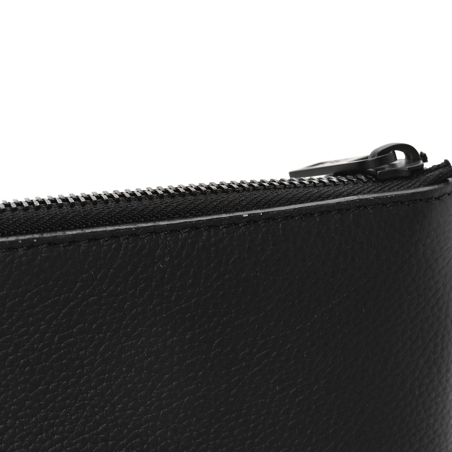 Grained Calfskin Aerogram Takeoff Pouch Black