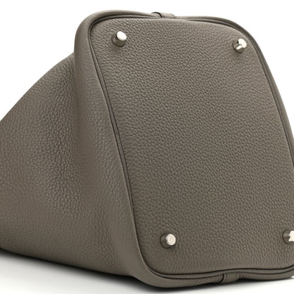 Hermes Taurillon Clemence Picotin Lock 22 MM Etain 9 of 11