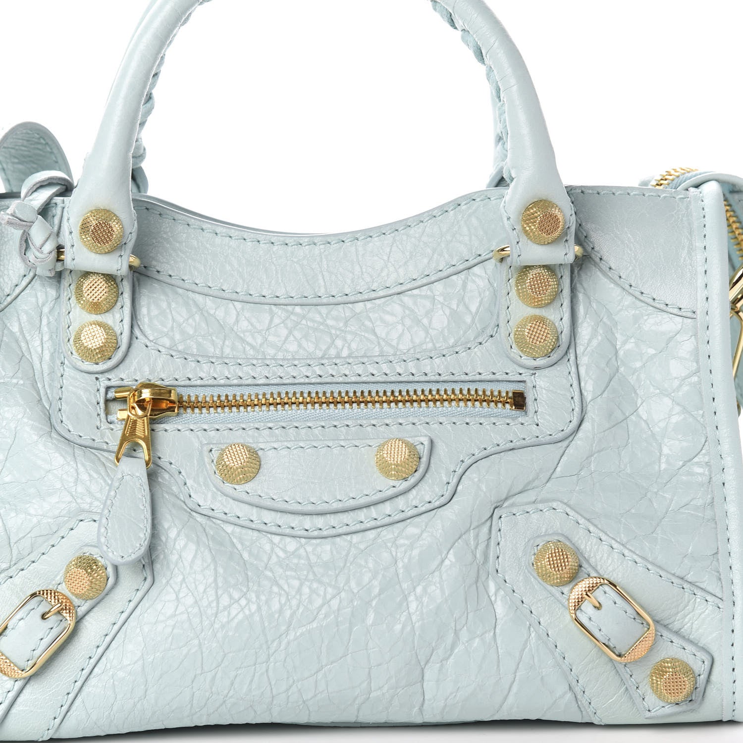 Balenciaga Agneau Giant 12 Gold Hardware Mini City Bleu Maldives 12 of 12