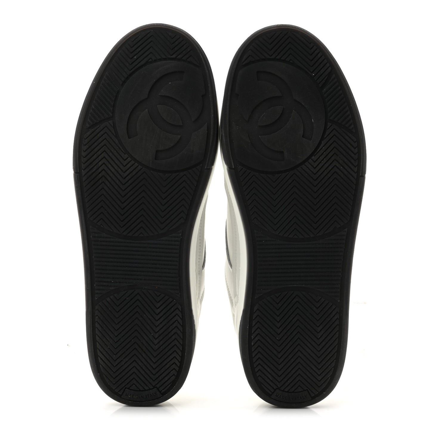 Calfskin CC Womens Sneakers 40 White Black