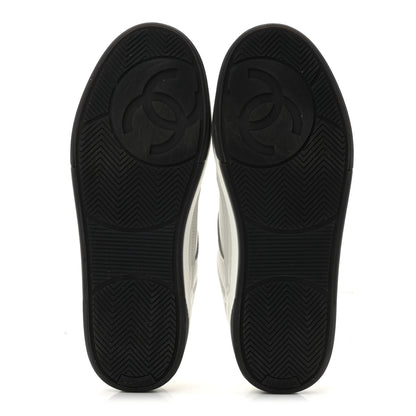 Chanel Calfskin CC Womens Sneakers 40 White Black 6 of 10