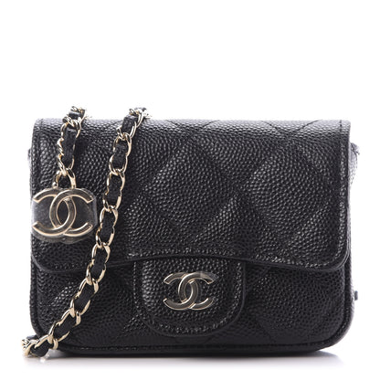 Chanel Caviar Quilted Mini Chain Belt Bag Black 1 of 14