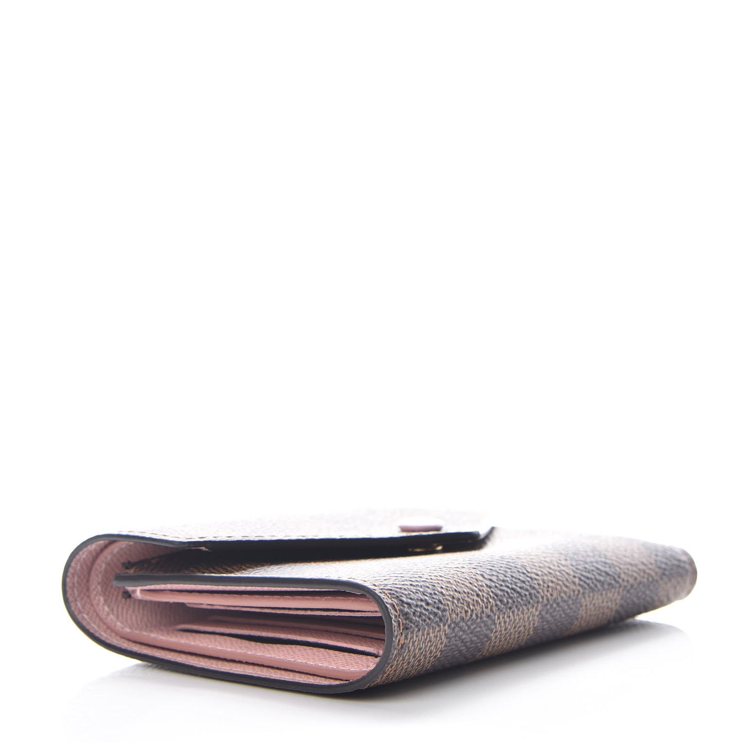 Damier Ebene Victorine Wallet Rose Ballerine