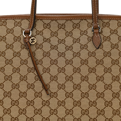 Gucci Monogram Medium Bree Zippered Tote Beige Tabacco 8 of 11