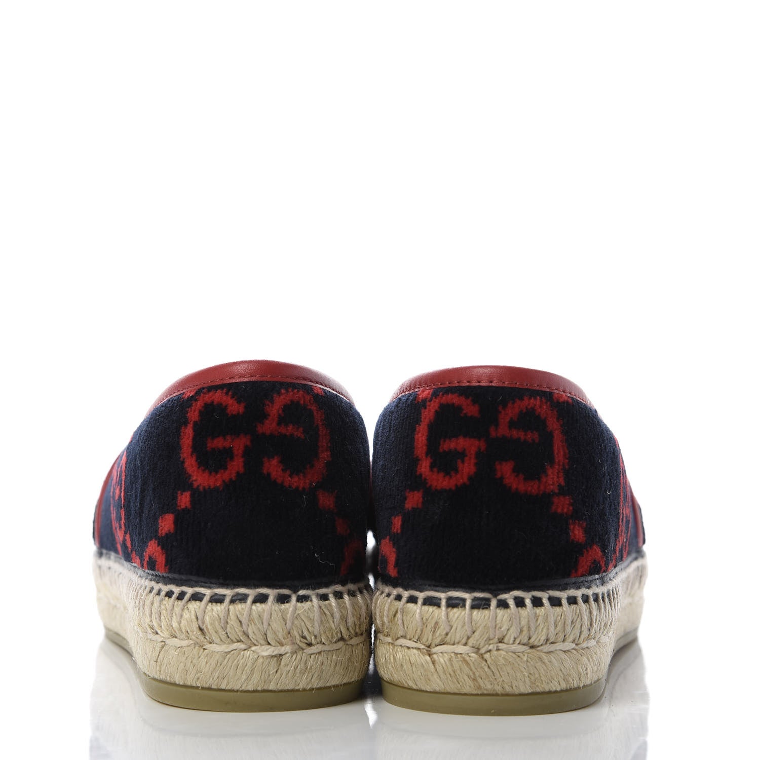 Gucci Terry Cloth GG Monogram Espadrilles 38 Blue Red 6 of 8