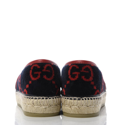 Gucci Terry Cloth GG Monogram Espadrilles 38 Blue Red 6 of 8
