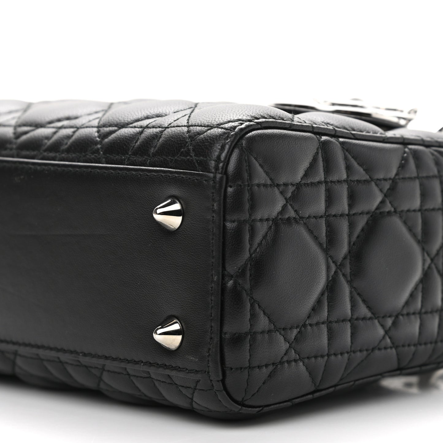Lambskin Cannage Small Lucky Badges My Lady Dior Black