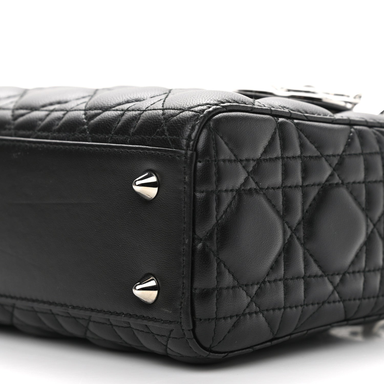 Christian Dior Lambskin Cannage Small Lucky Badges My Lady Dior Black 9 of 9