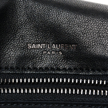 Saint Laurent Cotton Bandana Monogram Medium Niki Chain Satchel Black White 7 of 11