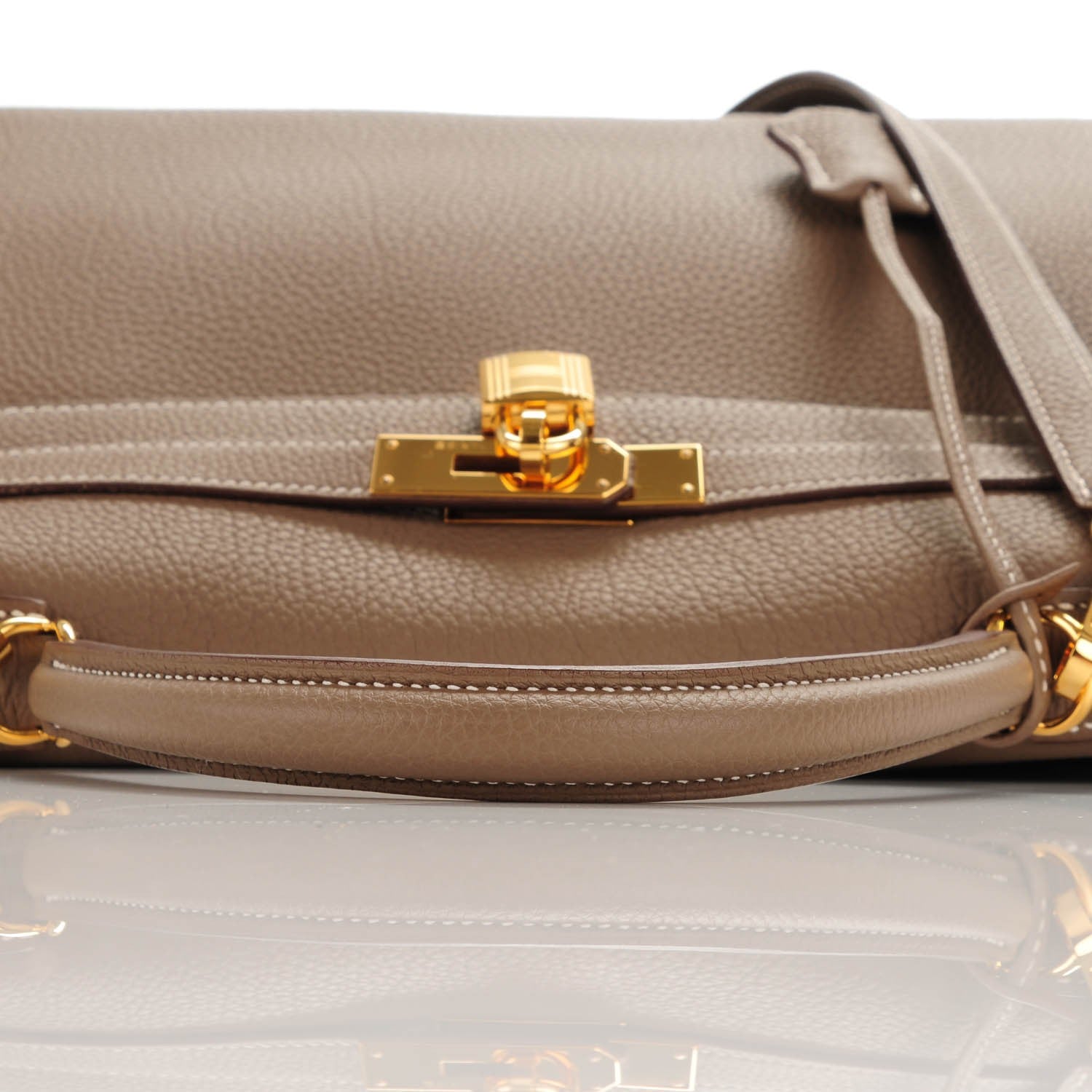 Hermes Togo Kelly Retourne 32 Etoupe 8 of 22
