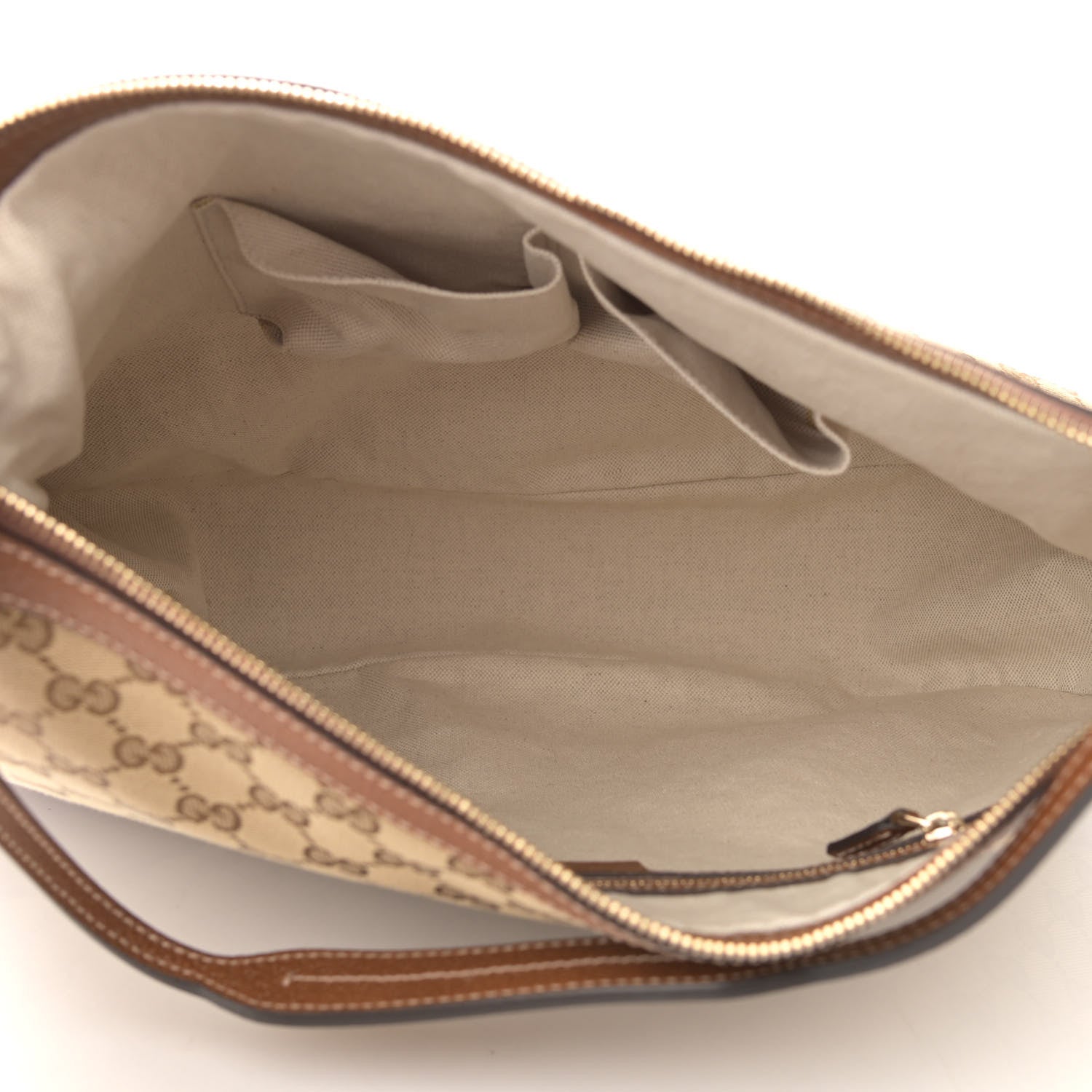 Gucci Monogram Textured Calfskin Large Bree Hobo Beige Ebony Nocciola 5 of 10