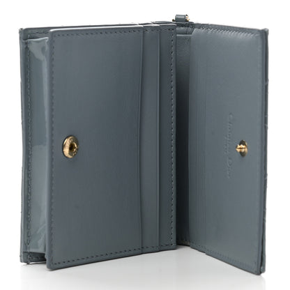 Christian Dior Patent Cannage Mini Lady Dior Wallet Gray Stone 5 of 8