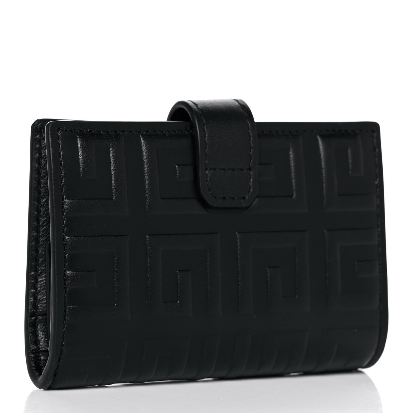 Lambskin Logo Embossed 4G High Frequency Card Case Black