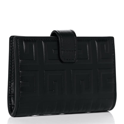 Givenchy Lambskin Logo Embossed 4G High Frequency Card Case Black 3 of 12