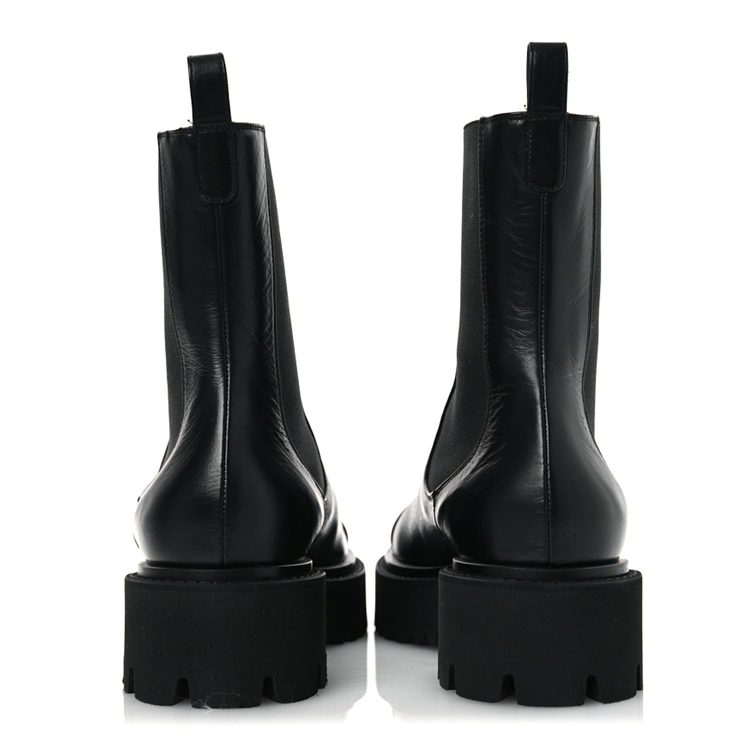 Chanel Crumpled Calfskin Patent Cap Toe Short Boots 39.5 Black 6 of 12