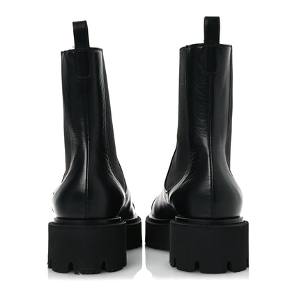 Chanel Crumpled Calfskin Patent Cap Toe Short Boots 39.5 Black 6 of 12