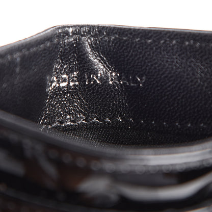 Chanel Patent Calfskin Lucky Symbols Card Holder Case Black 7 of 8